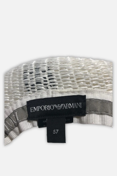 Emporio Armani kaszkiet damski Cappello Basco biały 