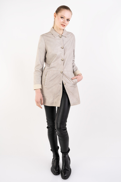 Milestone Płaszcz dopasowany szary Weda