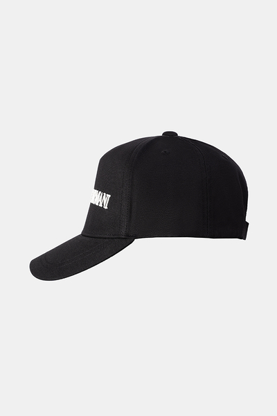Emporio Armani Czapka z daszkiem z logo czarna 