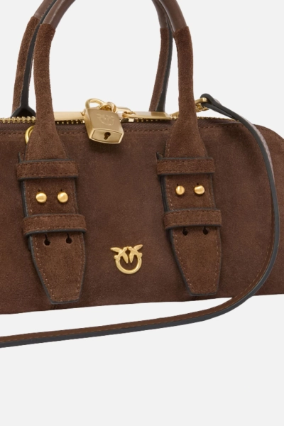 PINKO torebka damska Bowling Bag Baguette brązowa