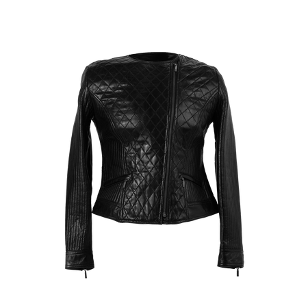 Giovanni kurtka skórzana damska pikowna Julia czarna