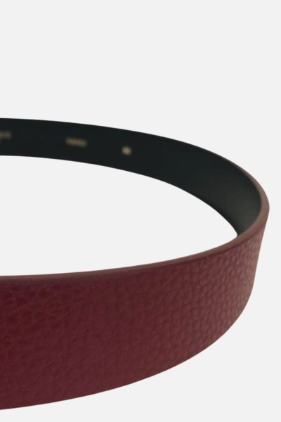 Emporio Armani pasek damski z okrągłą klamrą Y3I153 YH22A 75 bordowy