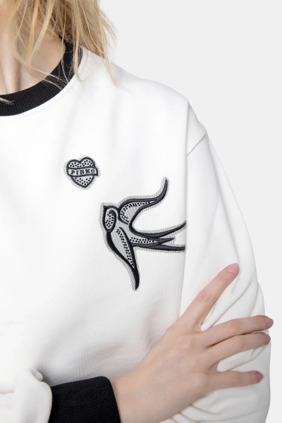 PINKO bluza bawełniana Mandorlato biała