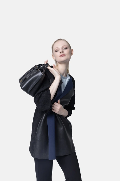 PINKO narzutka skórzana Culminare czarna