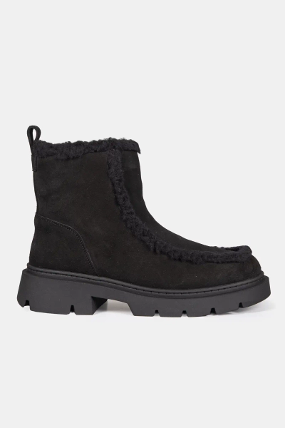 Inuikii damskie botki Biker Suede czarne