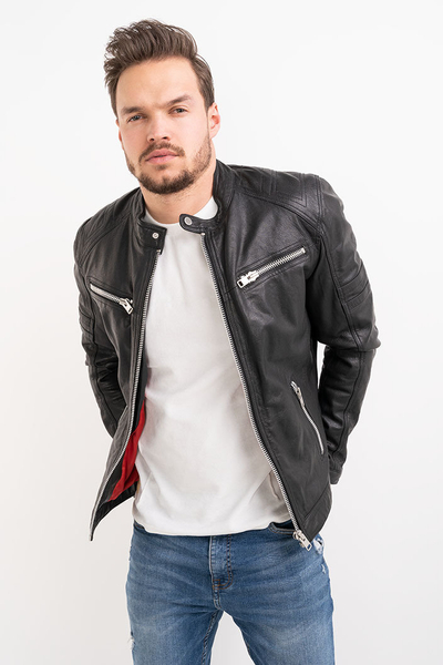 Rockandblue kurtka skórzana ze stójką Mission