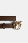 PINKO pasek skórzany damski Love Berry H3 Belt Low 100125A0F1L74Q brązowy 