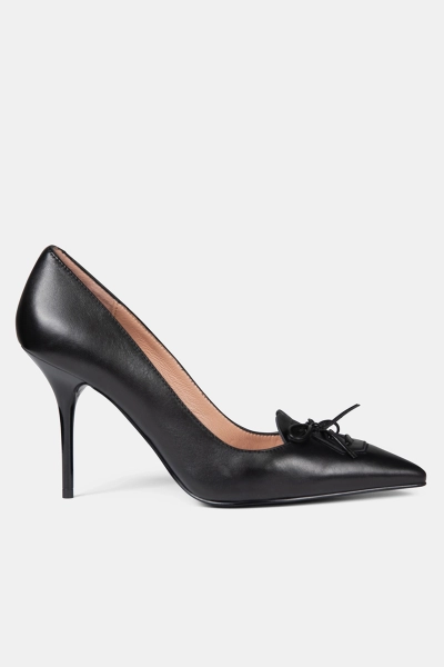 Love Moschino czarne damskie szpilki ze skóry Scarpad.Spillo95 czarne