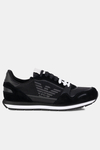 EMPORIO ARMANI Sneakersy SNK C.SUEDE+H/S+ACT czarne