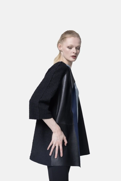 PINKO narzutka skórzana Culminare czarna