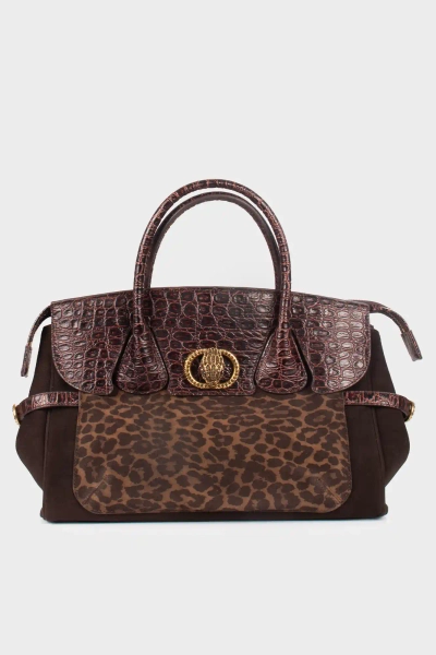 Kurt Geiger torebka kuferek Chelsea Tote Dk Brn brązowa