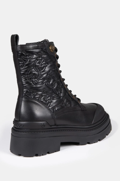 PINKO botki skórzana za kostkę MIA 25 czarne 