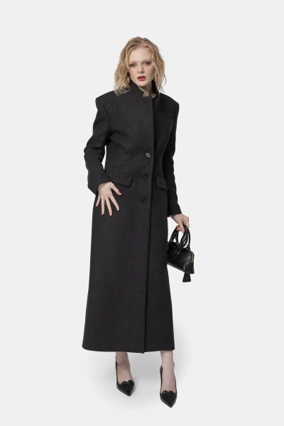 PINKO płaszcz wełniany Jacinta Cappotto czarny