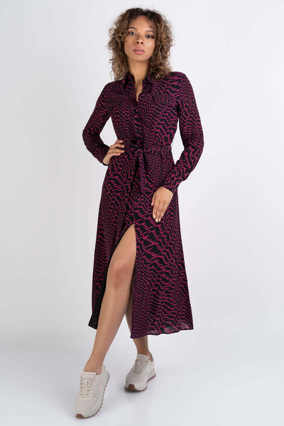 PINKO sukienka koszulowa Assente fuksjowa