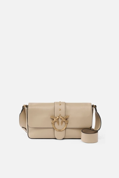 PINKO torebka damska Love One Classic Slouchy FL Love Bags beżowa
