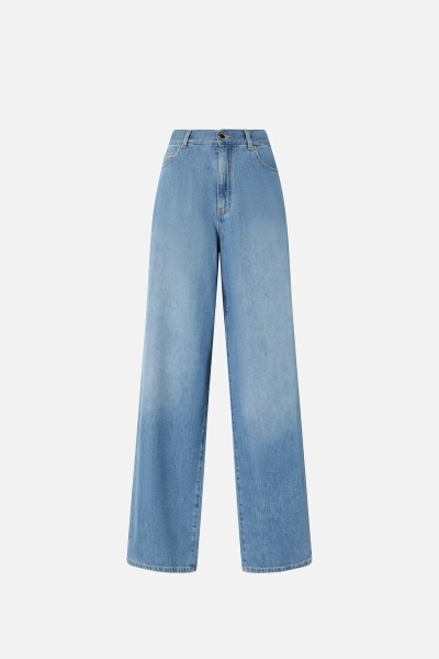 PINKO jeansy palazzo Lauryn Loose niebieskie