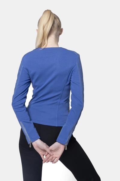 Kurtka damska Pinko Mirko Chiodo niebieska