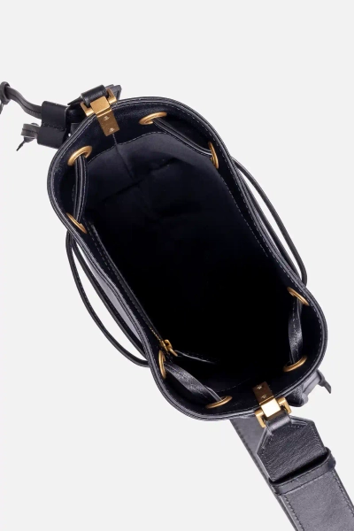 PINKO mini worek skórzany Secchiello 104303A0QO czarny