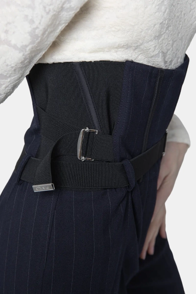 PINKO spodnie materiałowe Piadina granatowe