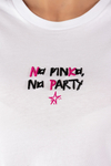 Pinko T-SHIRT biały z napisami TUBE 1