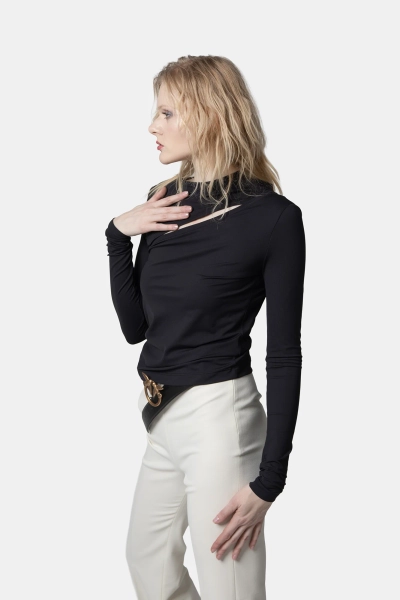 PINKO bluzka Corazon Maglia czarna