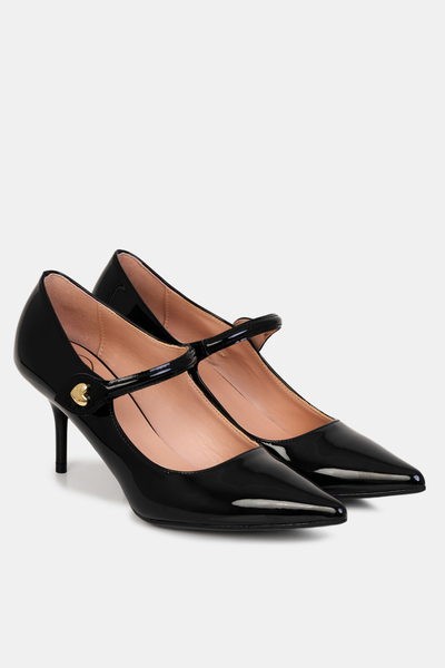 Love Moschino szpilki skórzane Scarpad.Spillo70 czarne