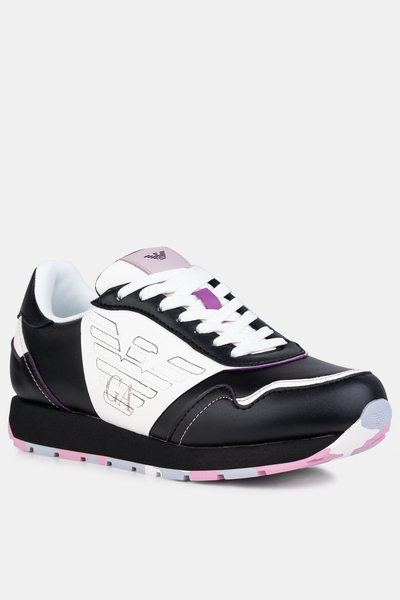 EMPORIO ARMANI Sneakersy z kolorową podeszwą X3X159 XF670 S187 czarne