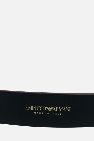 Emporio Armani pasek damski z okrągłą klamrą Y3I153 YH22A 80 bordowy