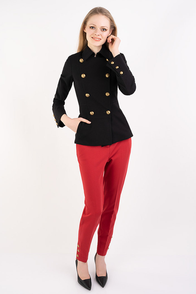 PINKO Spodnie cygaretki czerwone LAMBERTO