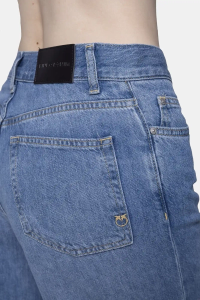 PINKO jeansy palazzo Lauryn Loose niebieskie