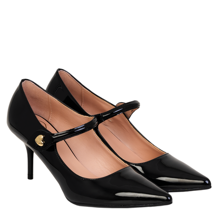 Love Moschino szpilki skórzane Scarpad.Spillo70 czarne