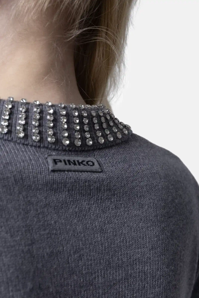 PINKO sweter o dopasowanym kroju Ventotene szary