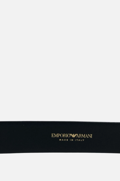 Pasek Emporio Armani damski skórzany z okrągłą klamrą 75 czerwony