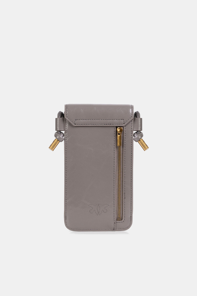 PINKO pokrowiec na smartphone szary Phone Case Vitello Shiny 