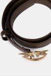PINKO pasek skórzany damski Love Berry H3 Belt Low 100125A0F1L74Q brązowy 