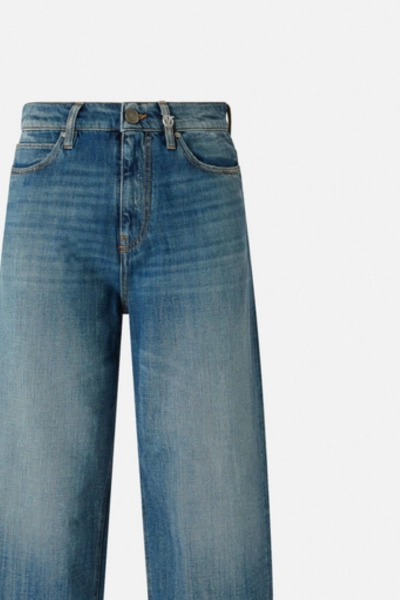 PINKO jeansy z szerokimi nogawkami baloon-fit Estelle Egg niebieskie  