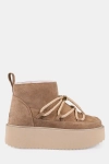INUIKII śniegowce skórzane Classic Low Platform 5204-004-705 beżowe