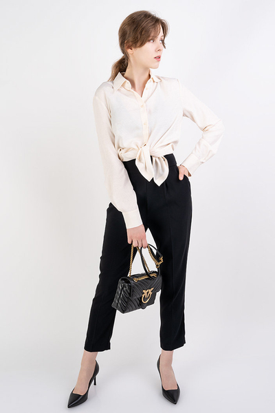 PINKO Koszula logowana jasna SMORZARE 37