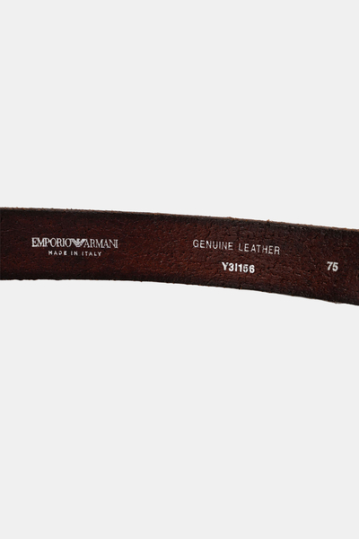 Pasek Emporio Armani z klasyczną sprzączką Y3I156 82487 brązowy