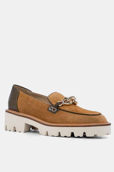 Baldinini Mokasyny Zamszowe Brązowe