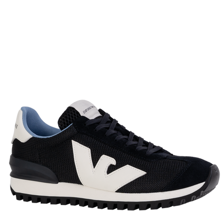 Emporio Armani Sneakersy SNK COW SU+MESH+MFA czarne