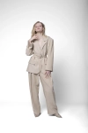PINKO marynarka oversize Emozioni beżowa