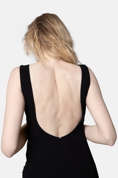 PINKO sukienka wieczorowa z odkrytymi plecami Flipper czarna