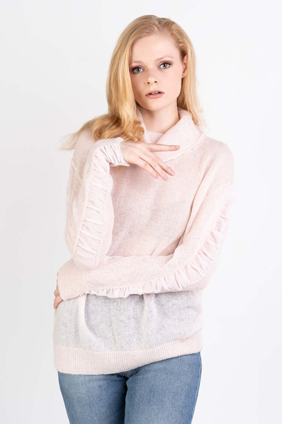 PINKO sweter z golfem z wełną alpaki Castoro 