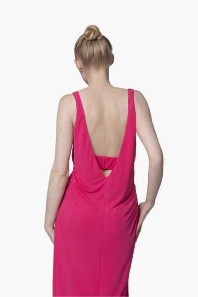 PINKO sukienka z odkrytymi plecami Cabreo różowa