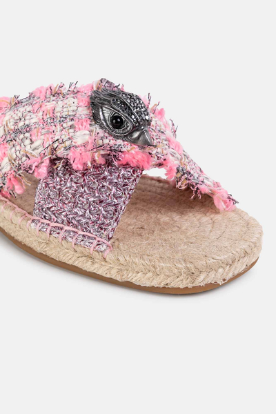 KURT GEIGER Klapki 225-Kensington X Espadrille różowe