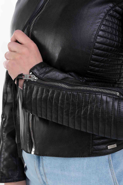 Tigha Kurtka damska skórzana Nastia czarna