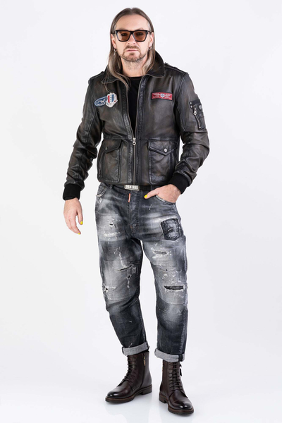 GIPSY kurtka skórzana męska pilotka Gismo