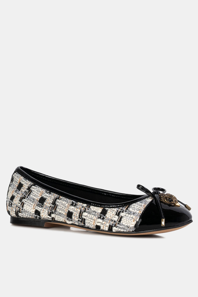 Kurt Geiger Balleriny Eagle czarno-białe