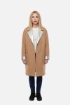 PINKO dwustronny płaszcz Estate Reversible Coat beżowo srebrny 